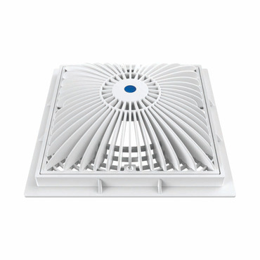 AquaStar MoFlow 9" White Square Suction Outlet Cover and Mud Frame