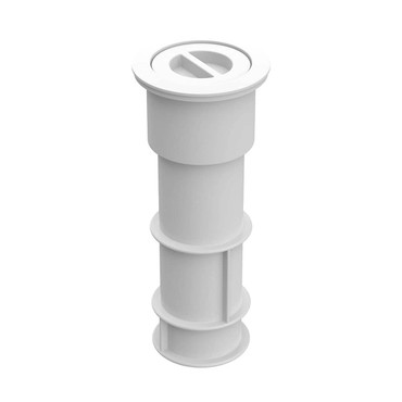 AquaStar 7-1/2" White Umbrella Stand with Sleeve and Center Cap