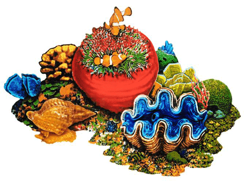 Mosaic Coral Reef - B - Porcelain Mosaic