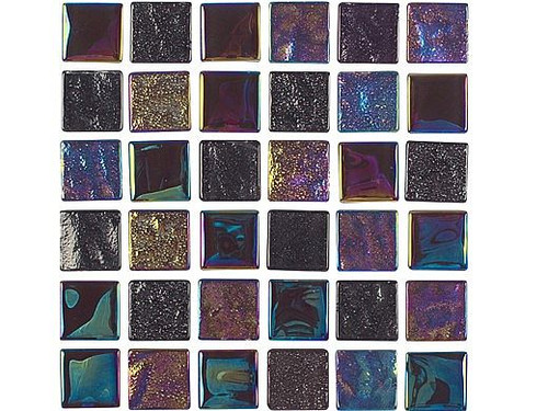 National Pool Tile Equinox 1x1 Glass Tile Multicolor