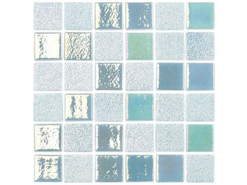 National Pool Tile Opal Glass 1x1 Tile Mint Green