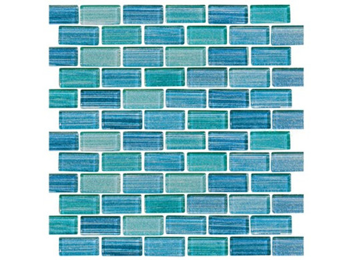  National Pool Tile Parallax Cyan 1 x 2