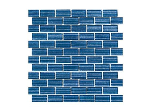 National Pool Tile Parallax Series 1x2 Blue