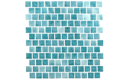 National Pool Tile Mini Koyn Glass Aquamarine 1" x 1"