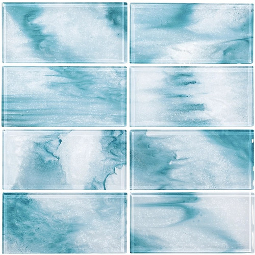 NPT Water Art Sea Glass Pool Tile 3" x 6"