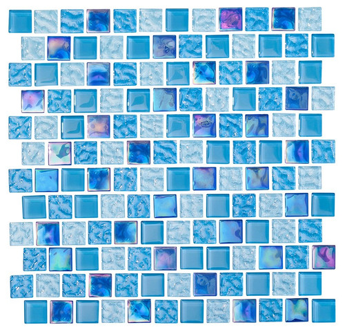 NPT Seascape Lagoon Glass Pool Tile 1" x 1"