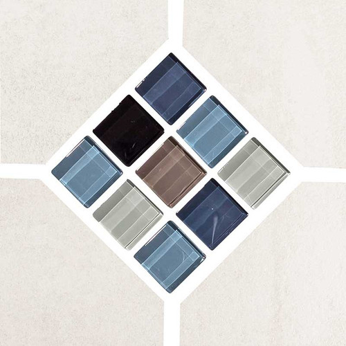 NPT Elements White Deco Porcelain Pool Tile 6" x 6"