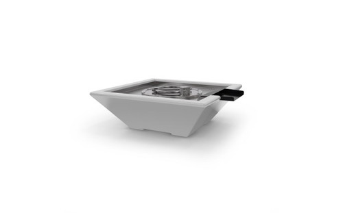 30" X 10" Fire & Water Bowl Corinthian Concrete Stone Grey