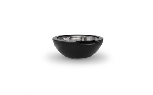 30" x 11" Fire & Water Bowl Legacy Concrete Ebony