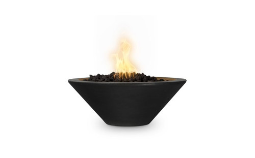 31" Black Match Lit Concrete Cazo Liquid Propane Fire Bowl