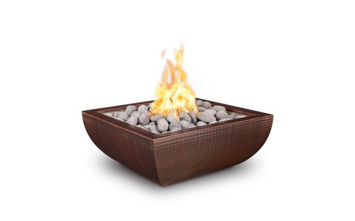 24" Avalon Fire Bowl Hammered Patina IID Liquid Propane