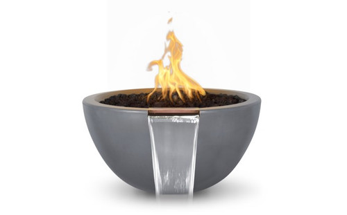 30" Gray LP Luna Fire & Water Bowl