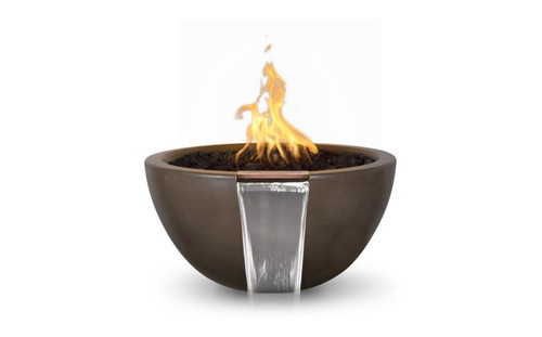 38" Chocolate NG IID Luna Fire & Water Bowl