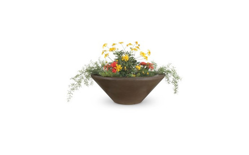 24" Chocolate Cazo Bowl GFRC Concrete Planter