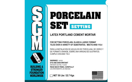 50 lb Porcelain Set Mortar Gray