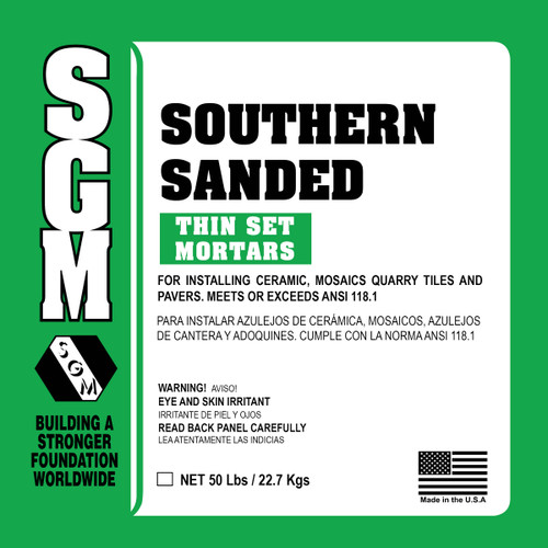 50 lb 738 Southern Sanded Dry-Set Mortar White