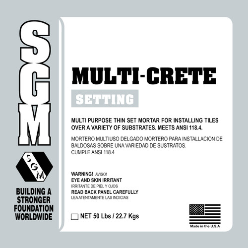 50 lb Multi-Crete Thin-Set Mortar White
