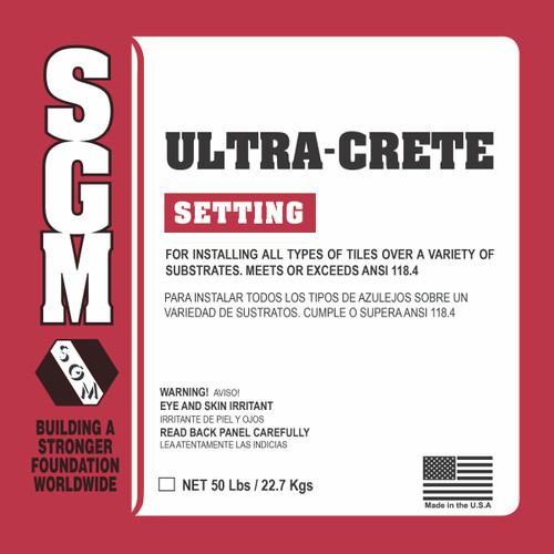 50 lb Bag Ultra-Crete Multi-Purpose Thin-Set Mortar White