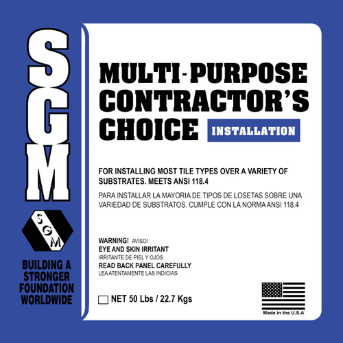 50 lbs White Contractor's Choice Multi-Purpose Thin-Set Mortar