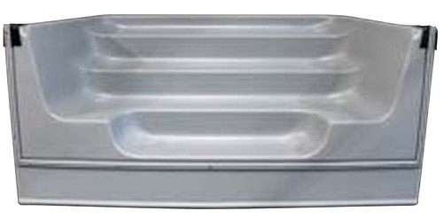 42-inch x 8 ft Gray 4-Tread Thermoplastic Cantilever Straight Twin Seat/Step