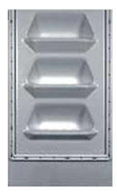 42-inch x 2 ft Gray In-Wall Ladder without Rail