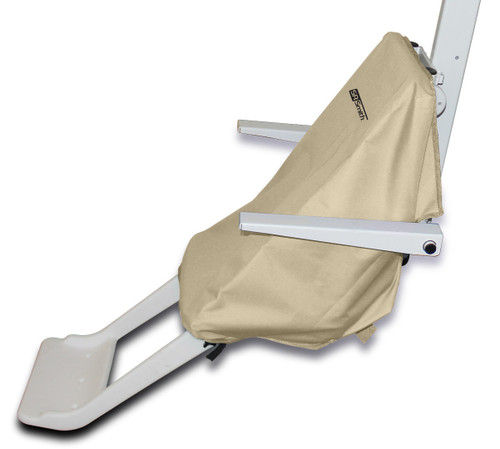 Tan Seat Saver Pool Lift Cover for All Lift Models