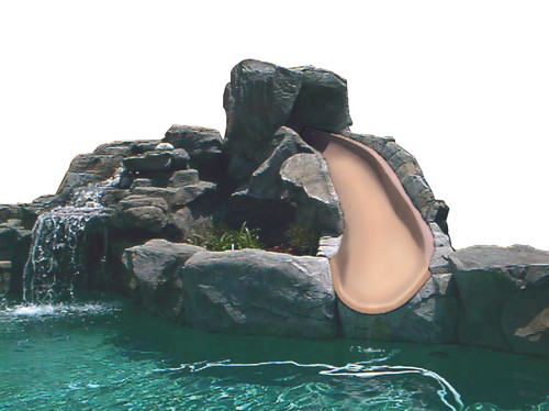 Pewter Gray BigRide Right Turn Pool Slide
