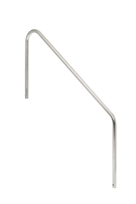 5' Stainless Steel 2 Bend Deck to Stair Handrail