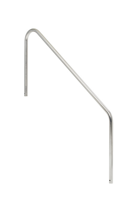 4' Stainless Steel 2 Bend Deck to Stair Handrail