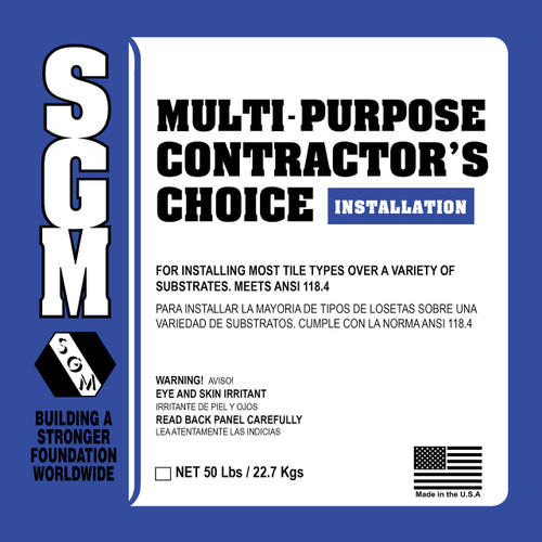 50 lbs White Contractor's Choice Multi-Purpose Thin-Set Mortar