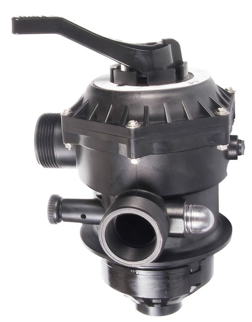 HydroSeal 1.5 Inch FPT Black Top Mount Multi-Port Valve for Sand Filter