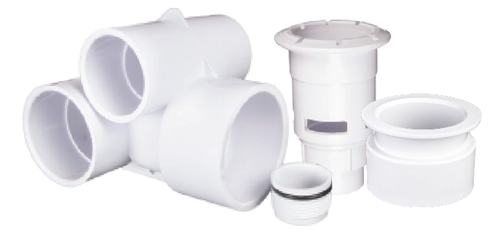 2.5 Inch White SpaMaster Gunite Jet Body Threaded Wall Fitting with White Niche