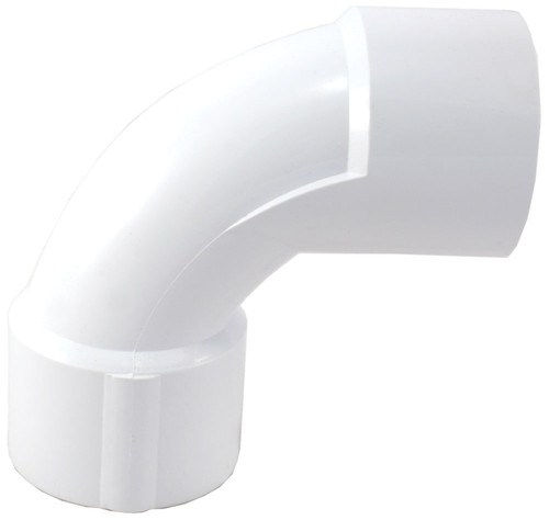 1-1/2 Inch Socket x Socket White Sweep 90 Degree Elbow