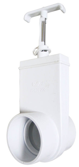 1.5 Inch Spigot x 1.5 Inch Spigot White Hydroseal Locking Slice Valve