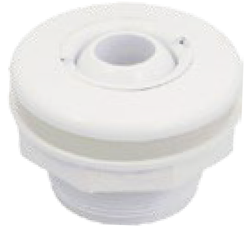 1.5 Inch White Spa Master Long Directional Wall Fitting