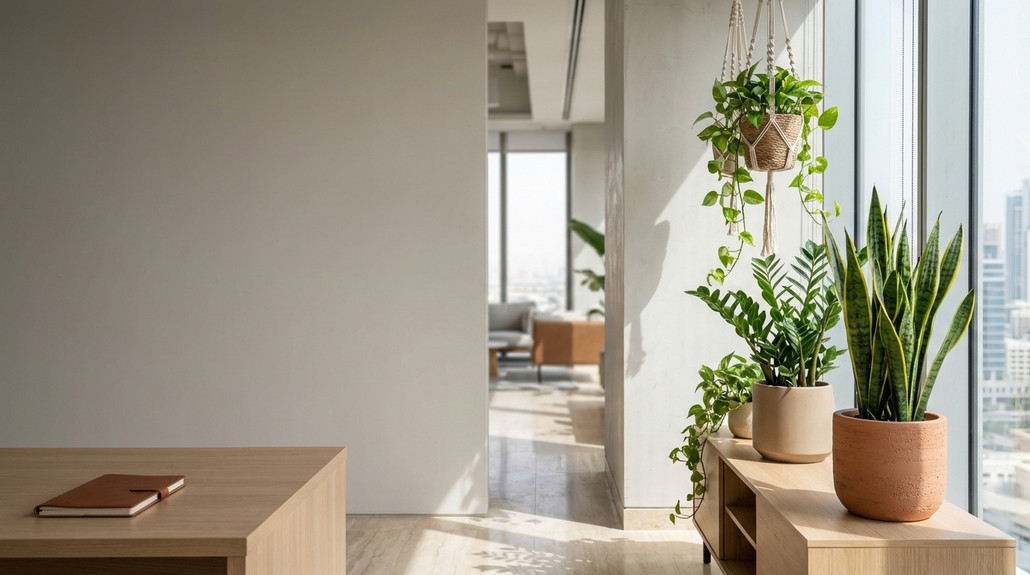 أفضل النباتات الداخلية للمكاتب في الدول الحارة في منازل الإمارات