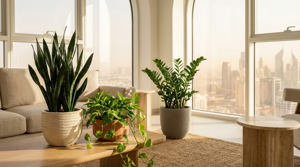 نباتات داخلية سهلة العناية للأشخاص المشغولين في منازل الإمارات