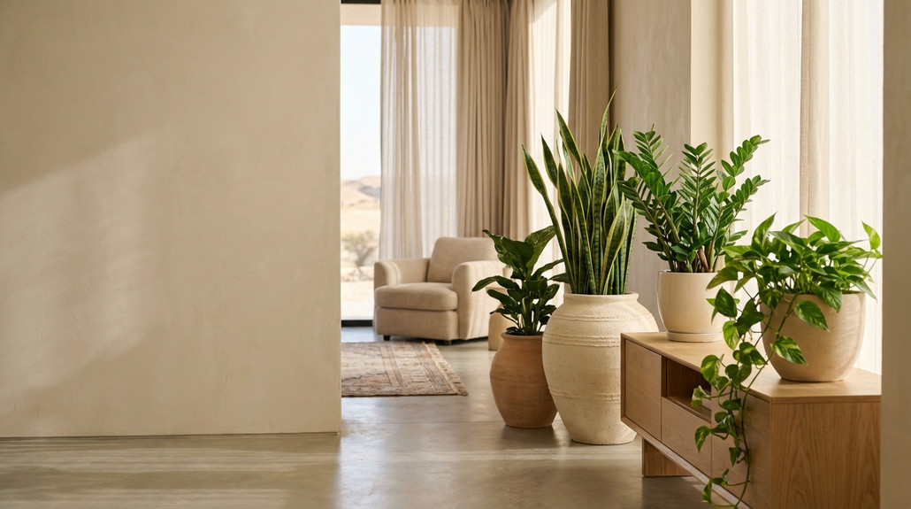 أفضل النباتات الداخلية للمكاتب في الدول الحارة في منازل الإمارات