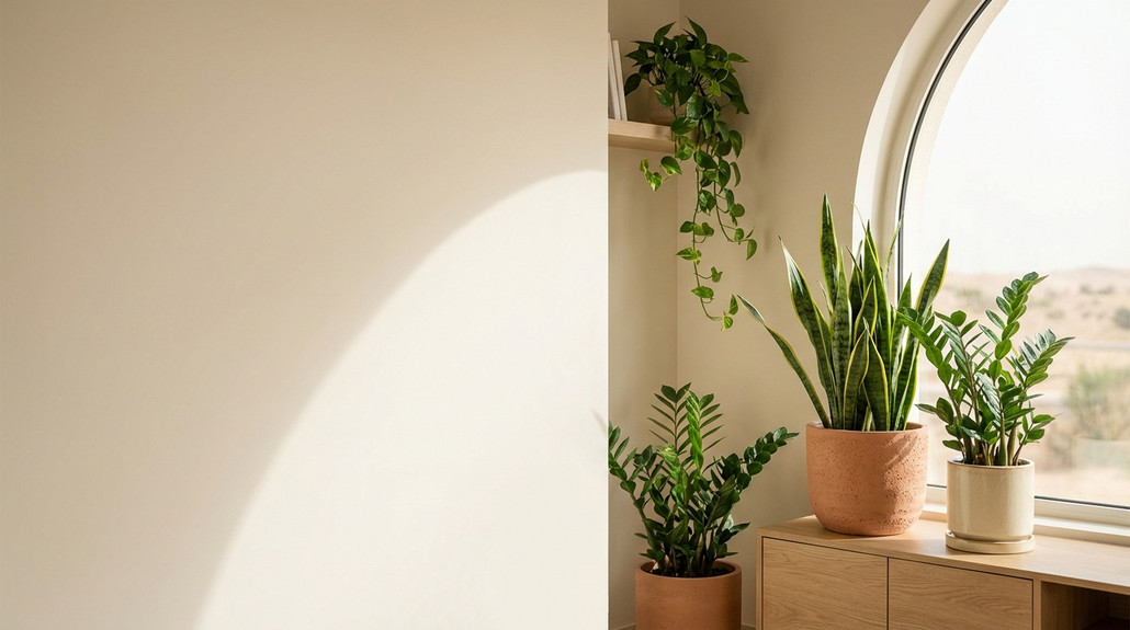 أفضل النباتات الداخلية للمكاتب في الدول الحارة في منازل الإمارات