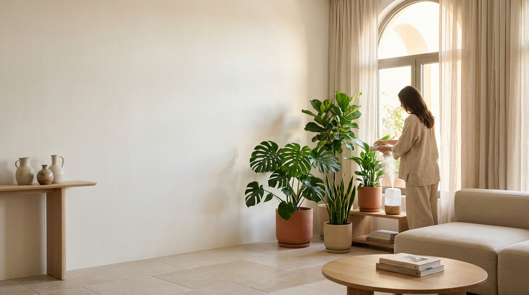 كيفية العناية بالنباتات الداخلية خلال حرارة الصيف في منازل السعودية