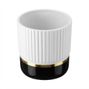 Ceramic Planter with Gold Band