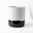 Ceramic Planter with Gold Band