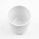 White Quilted Plant Pot