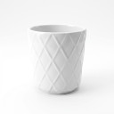 White Quilted Plant Pot