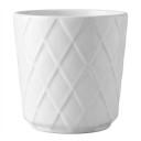 White Quilted Plant Pot