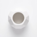 White Faceted Plant Pot