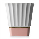 Decorative Fluted Ceramic Plant Pot