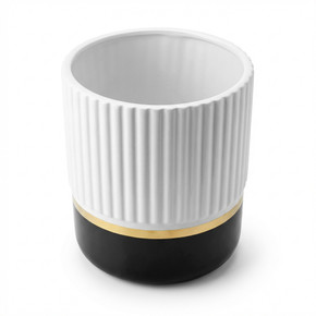 Ceramic Planter with Gold Band