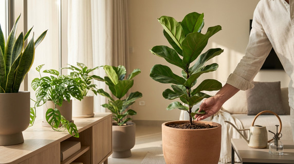 عدد مرات ري النباتات الداخلية بشكل صحيح في منازل الإمارات