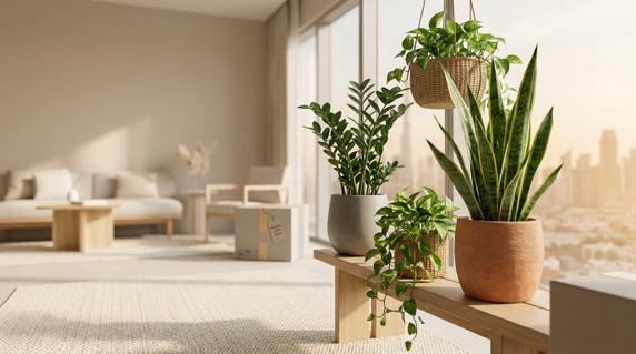 نباتات داخلية سهلة العناية للأشخاص المشغولين في منازل الإمارات